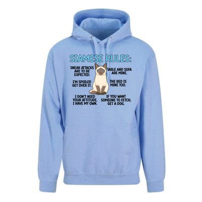 Siamese Rules Siamese Cat Owner Siamese Lover Cute Gift Unisex Surf Hoodie