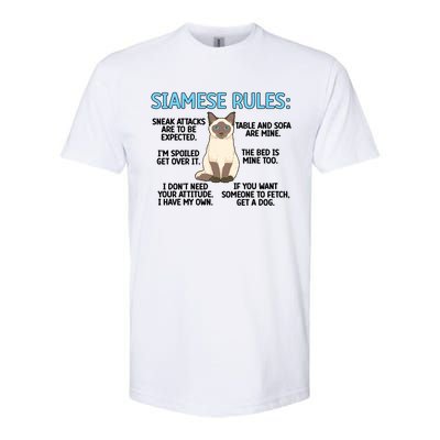 Siamese Rules Siamese Cat Owner Siamese Lover Cute Gift Softstyle CVC T-Shirt