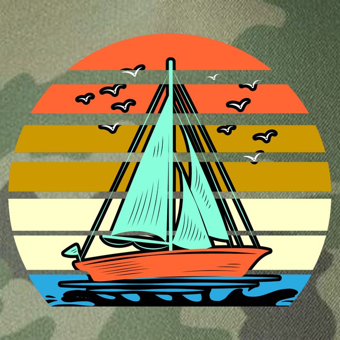Sailing Retro Sail Boat Legacy Tie Dye Trucker Hat