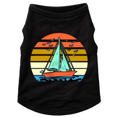 Sailing Retro Sail Boat Doggie Tank
