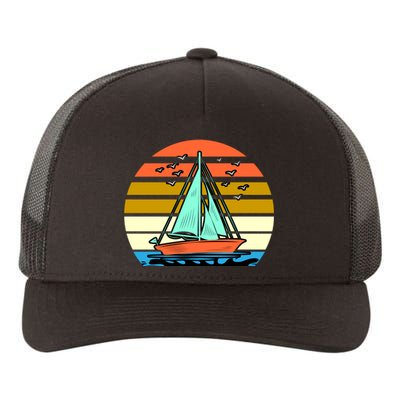 Sailing Retro Sail Boat Yupoong Adult 5-Panel Trucker Hat