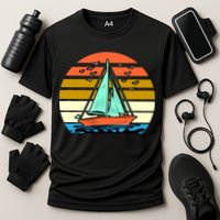 Sailing Retro Sail Boat Performance Shirt