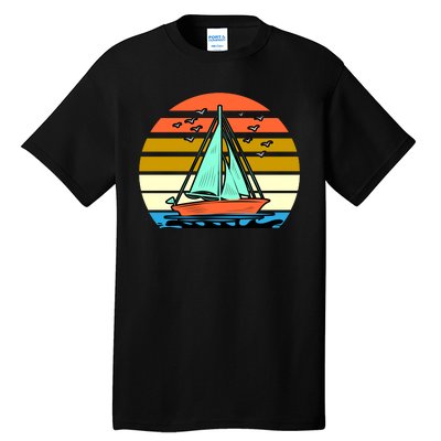 Sailing Retro Sail Boat Tall T-Shirt