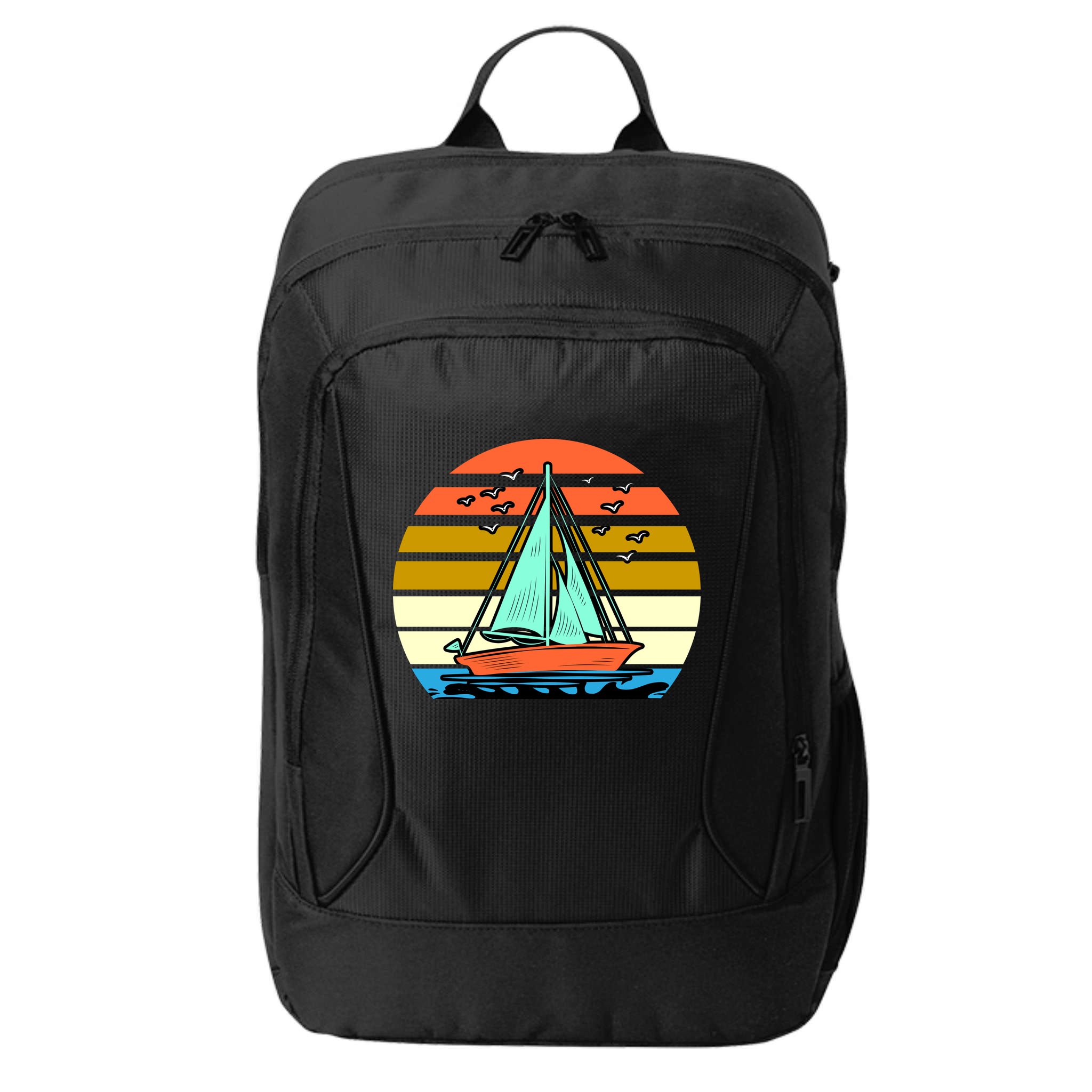 Sailing Retro Sail Boat City Backpack