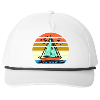 Sailing Retro Sail Boat Snapback Five-Panel Rope Hat