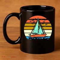Sailing Retro Sail Boat 11oz C Handle Ceramic Mug