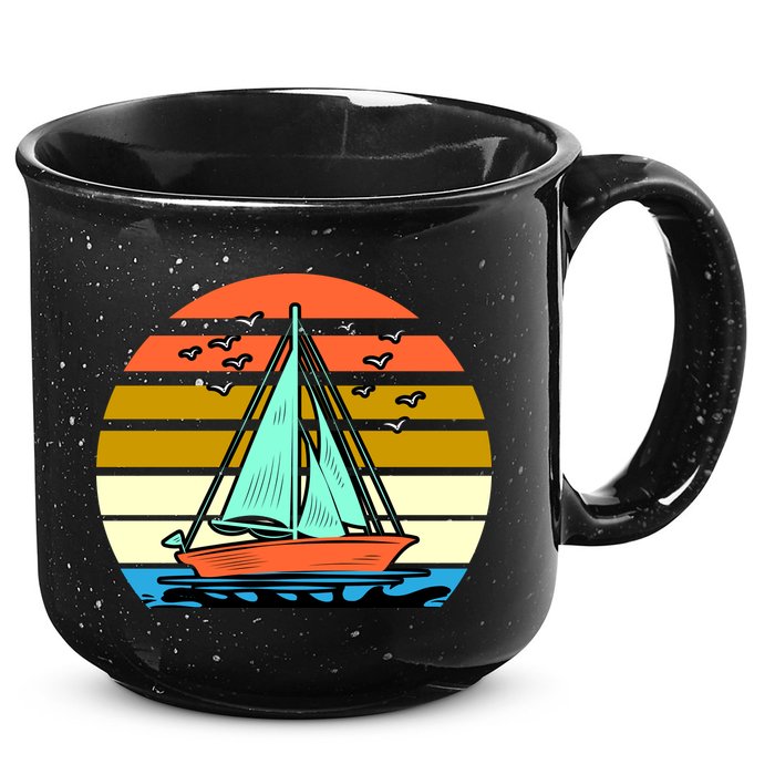 Sailing Retro Sail Boat 15oz Campfire Ceramic Mug