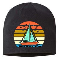 Sailing Retro Sail Boat Sustainable Beanie