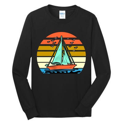 Sailing Retro Sail Boat Tall Long Sleeve T-Shirt