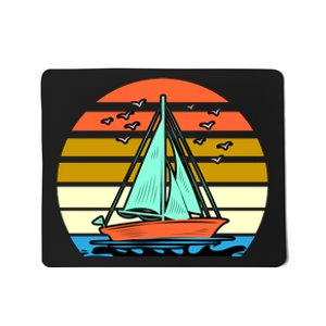 Sailing Retro Sail Boat Mousepad