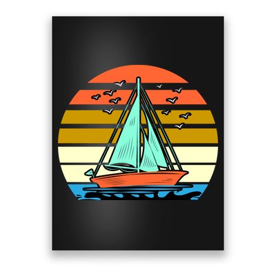Sailing Retro Sail Boat Poster