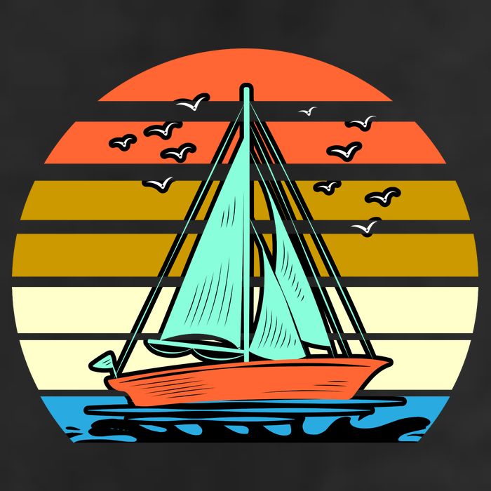 Sailing Retro Sail Boat Hat