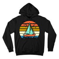 Sailing Retro Sail Boat Tall Hoodie