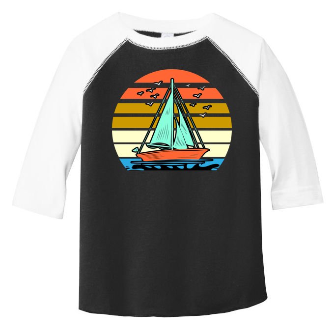 Sailing Retro Sail Boat Toddler Fine Jersey T-Shirt