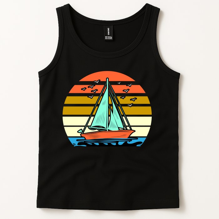 Sailing Retro Sail Boat Tank Top