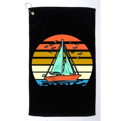 Sailing Retro Sail Boat Golf Towel