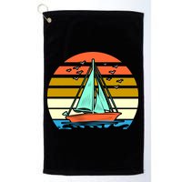 Sailing Retro Sail Boat Golf Towel