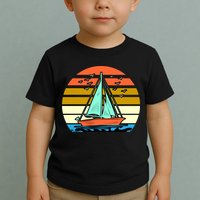 Sailing Retro Sail Boat Toddler T-Shirt