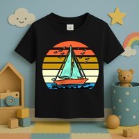 Sailing Retro Sail Boat Toddler T-Shirt