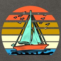 Sailing Retro Sail Boat Cotton Canvas Backpack