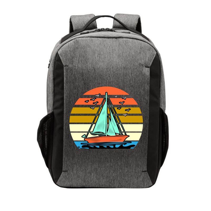 Sailing Retro Sail Boat Vector Backpack
