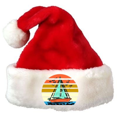 Sailing Retro Sail Boat Premium Christmas Santa Hat