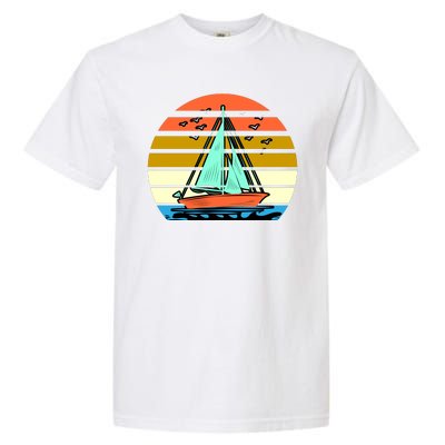 Sailing Retro Sail Boat Garment-Dyed Heavyweight T-Shirt