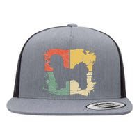 Square Retro Shih Tzu Owner Gift Dog Parents Apparel Dad Mom Flat Bill Trucker Hat