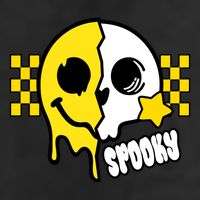 Spooky Retro Smile Skeleton Halloween Cool Comfort Performance Bucket Hat
