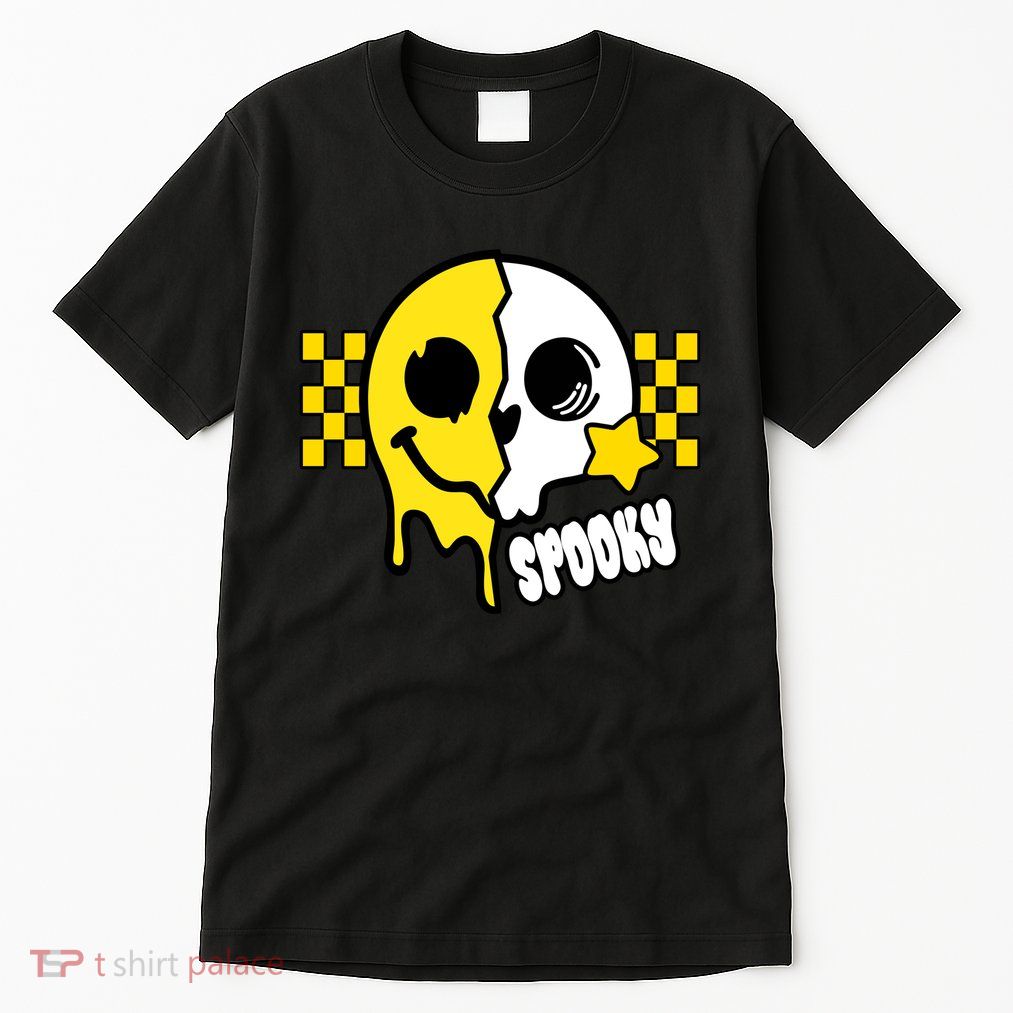 Spooky Retro Smile Skeleton Halloween Tall T-Shirt