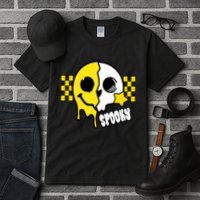 Spooky Retro Smile Skeleton Halloween Tall T-Shirt
