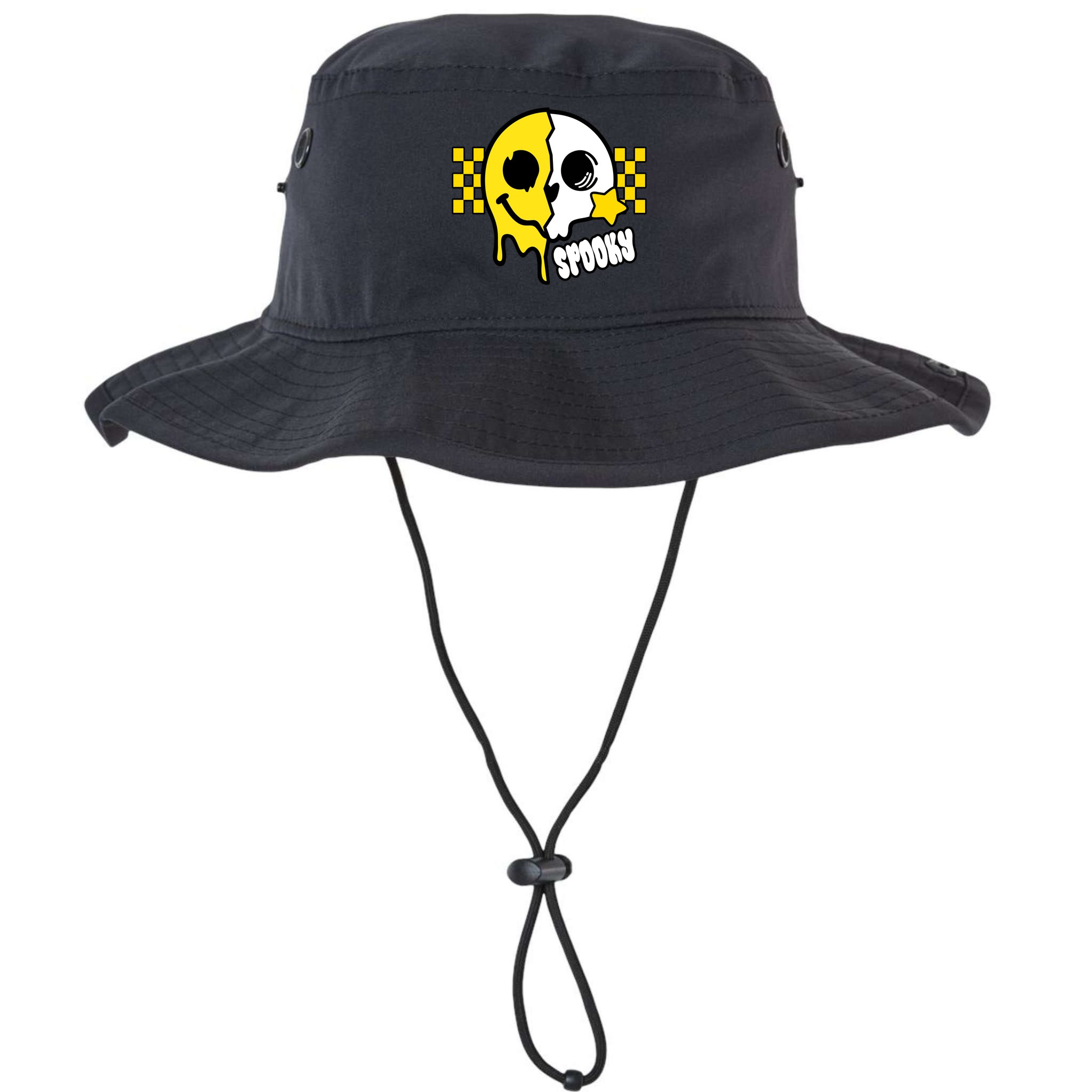 Spooky Retro Smile Skeleton Halloween Bucket Hat