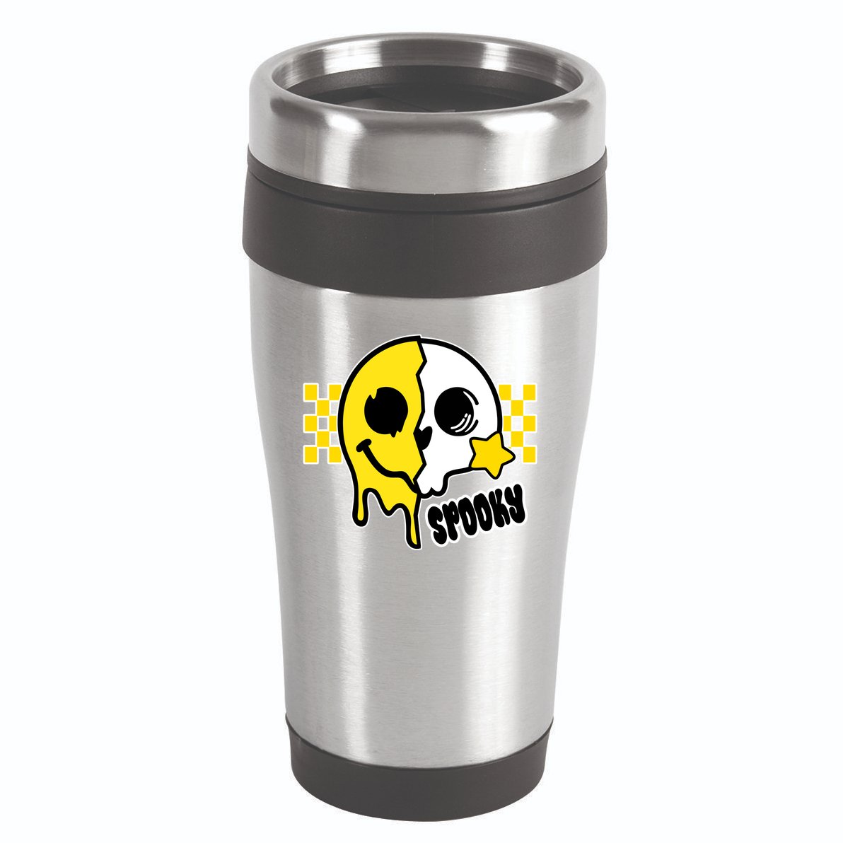 Spooky Retro Smile Skeleton Halloween 16oz Travel Tumbler
