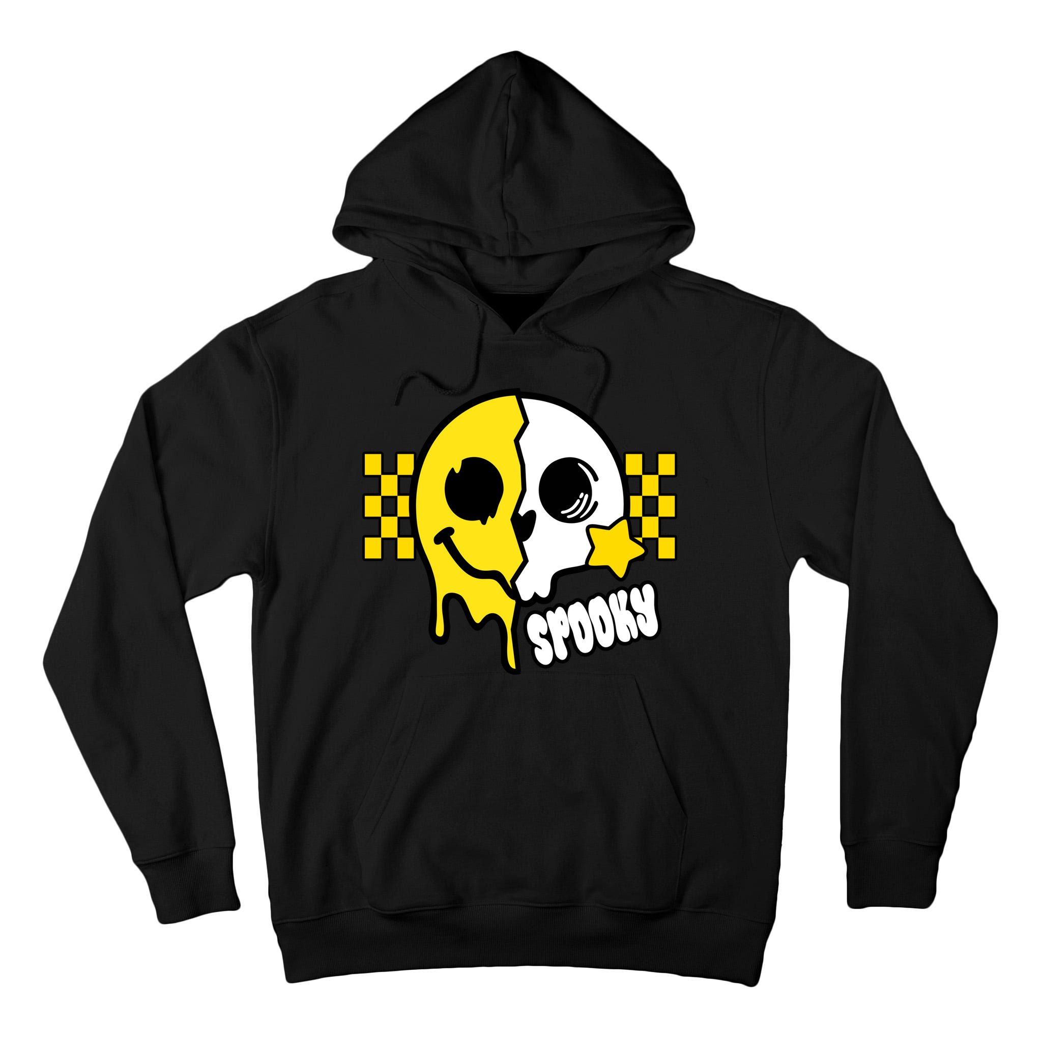 Spooky Retro Smile Skeleton Halloween Tall Hoodie