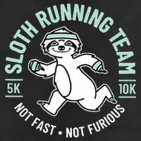 Sloth Running Team Not Fast Not Furious 7 Panel Mesh Trucker Snapback Hat