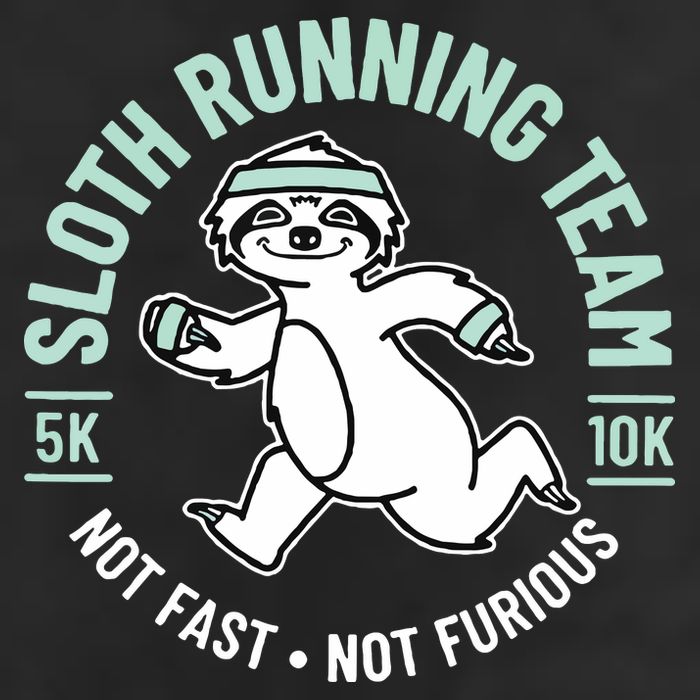 Sloth Running Team Not Fast Not Furious 7 Panel Mesh Trucker Snapback Hat