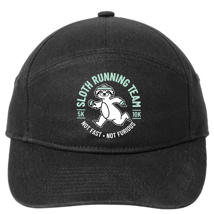 Sloth Running Team Not Fast Not Furious 7-Panel Snapback Hat