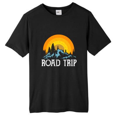 Sunset Road Trip Camping Gift Camper Holiday Tall Fusion ChromaSoft Performance T-Shirt