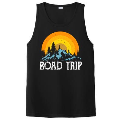 Sunset Road Trip Camping Gift Camper Holiday PosiCharge Competitor Tank