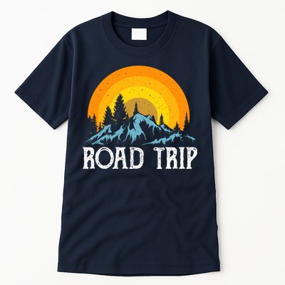 Sunset Road Trip Camping Gift Camper Holiday Tall T-Shirt