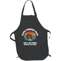Sloth Running Team WeLl Get There When We Get There Full-Length Apron With Pockets