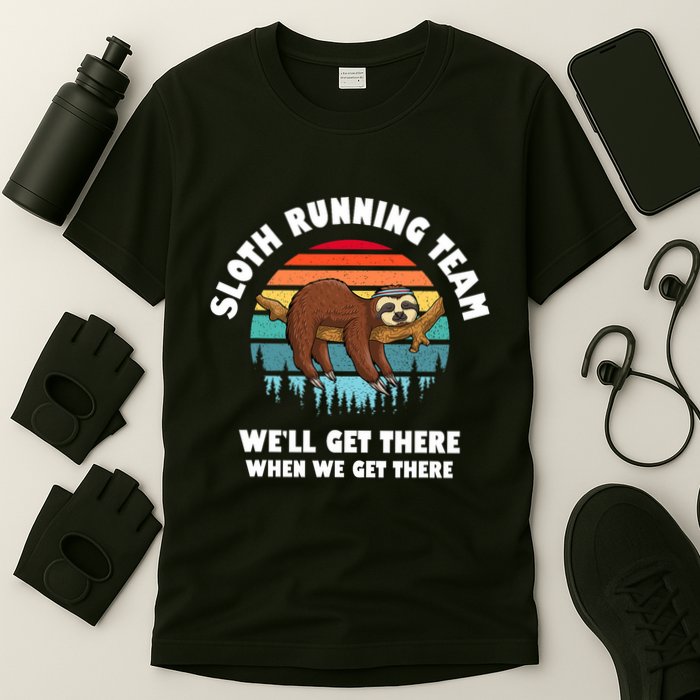 Sloth Running Team WeLl Get There When We Get There T-Shirt