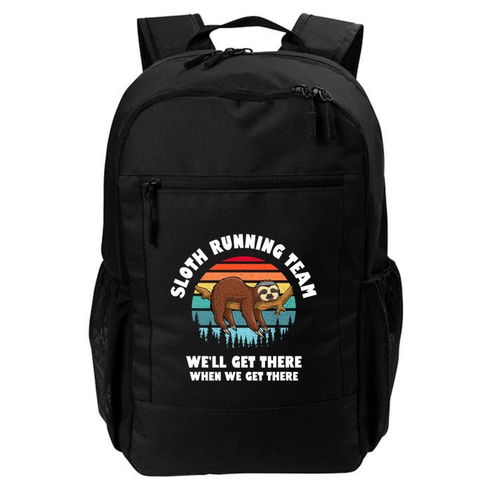 Sloth Running Team WeLl Get There When We Get There Daily Commute Backpack