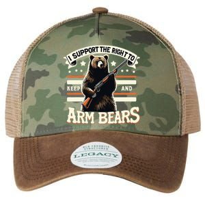 Support Right To Keep And Arm Bears Humorous Wildlife Rights Legacy Tie Dye Trucker Hat