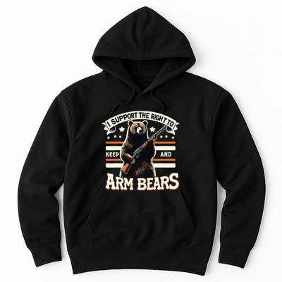 Support Right To Keep And Arm Bears Humorous Wildlife Rights Hoodie