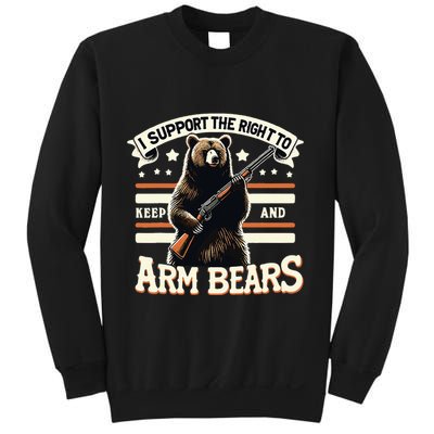 Support Right To Keep And Arm Bears Humorous Wildlife Rights Sweatshirt