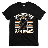 Support Right To Keep And Arm Bears Humorous Wildlife Rights T-Shirt