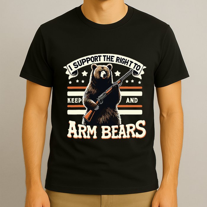 Support Right To Keep And Arm Bears Humorous Wildlife Rights T-Shirt