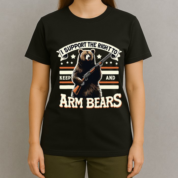 Support Right To Keep And Arm Bears Humorous Wildlife Rights T-Shirt