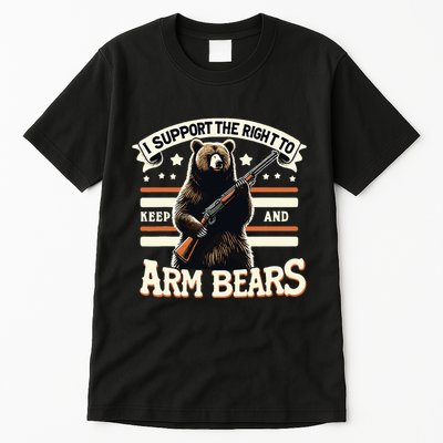 Support Right To Keep And Arm Bears Humorous Wildlife Rights Tall T-Shirt